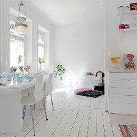Elegant and Interesting White Apartment Swedish Style 1