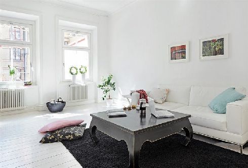 Elegant and Interesting White Apartment Swedish Style 7